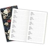 E-WEICHEN Pocket Planner Notebook with Plastic Sleeve, Password Planner, 30Sheets, 8.25x4.25inches Regular TN Journal Notebooks for Journals,Diaries,Planners, Travelers Notebook Refills. Gothic