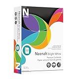 Neenah Bright White Bright White Card Stock, 96 Bright, 65 lb Cover Weight, 8.5 x 11, 250/Pack