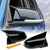 Door Mirror Covers for BMW Exterior Accessories Rearview Side Mirror Covers Caps Compatible with F20 F22 F23 F30 F31 F32 F33 F36 F87 M2 X1 E84 Glossy Black