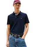 Tommy Hilfiger Men's Pique Placket Regular Short Sleeve Polo, Desert Sky Large