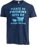 Please Be Patient with Me, I'm from The 1900s - Funny Sarcastic Saying Tee Shirt, Old Guy Dad Joke T-Shirt for Men -(Navy,XL)