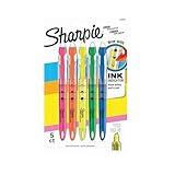 Sharpie Liquid Highlighters, Chisel Tip, Assorted Colors, 5 Count