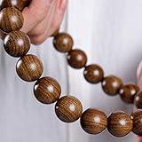 Zen Dear Unisex Natural Silkwood Tibetan Buddhism Meditation Prayer Bead Necklace Japa Mala Beads Bracelets (20mm 21 Beads Boutique)