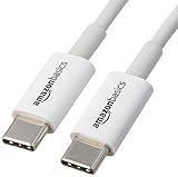 Amazon Basics USB-C to USB-C Fast Charger Cable, 480Mbps Speed, USB-IF Certified, for Fast Charging Apple iPhone 16/15, iPad, MacBook, Samsung Galaxy, Tablets, Laptops, 6 Foot, White