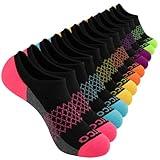 eallco No Show Socks Womens Athletic Cushioned Low Cut Non Slip Running Ankle Socks for Women 6 Pairs
