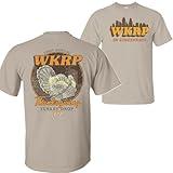 WKRP in Cincinnati Turkey Drop Shirt, First Annual Funny Thanksgiving Day T-Shirt, Idea for Men and Women (US, Alpha, X-Large, Regular, Regular, Sand)