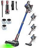 SVHT V15 Cordless Vacuum Cleaner, 45Mins Powerful Vacuum Cleaners for Home, Lightweight Stick Vacuum with Advanced Green Light Tech, Rechargeable Battery Vacuum for Carpet,Pet Hair,Hardwood Floor