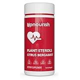 UpNourish Plant Sterols Citrus Bergamot Supplement with CoQ10, Omega 3, Olive Leaf, Turmeric Curcumin, Black Garlic and Niacin - 120 Softgels