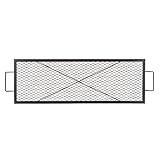 VEVOR X-Marks Fire Pit Grill Grate, Rectangle Cooking Grate, Heavy Duty Steel Campfire BBQ Grill Grid with Handle & Support X Wire, Portable Camping Cookware for Outside Party Gathering, 44 Inch Black