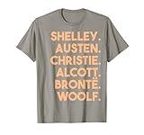 Women Classic Authors T-Shirt | Literary Bookworm Reading T-Shirt
