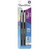 Paper Mate Flair Felt Tip Pens, Medium Point (0.7mm), Black, 2 Count (Pack of 1)