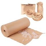VIECAM Eco-Friendly Honeycomb Packing Paper - 20" x 1500' Extra Large Roll, 100% Recyclable Kraft Material, Ideal for E-Commerce, Moving, and Small Business Shipping