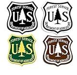 BRK Studio 4-Pack 4 Colors: 2.5 inch US Forest Service Shield (Set Hike Logo Forestry) Bumper Sticker Vinyl Decal (BRK-VA-STICKERS-0423)
