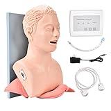 Bavnnro 110V Intubation Manikin Teaching Model,Oral Nasal Intubation Airway Management Trainer PVC Demo