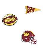 FOCO Washington Commanders Officially Licensed NFL Shoe Decoration Charms – 3 Pack Fan Footwear Accessories