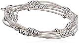 Nine West Women's 5 Row Stretch Bracelet Silver Tone