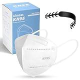 100 Pcs KN95 Face Mask,5 Layer Cup Dust Safety Masks, Filter Efficiency≥95% Breathable Protection Masks Adults Disposable Face Masks for Men & Women with 20 Adjustable Mask Holder