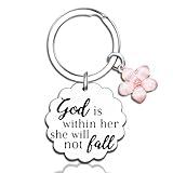 Klpoyu Christian Gifts for Women Inspirational Bible Verse for Friends Teen Girl Christian Keychain Spiritual Gifts Religious Biblical for Women Faith Based Gift Bible Accessories