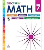 Spectrum 7th Grade Math Workbooks, Mathematics Middle School Books Covering Geometry, Algebra, Ratio, Integers, and More, Classroom or Homeschool Curriculum