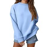 UOFOCO Womens Hoodies Long Sleeve Cute Comfort Pullover Tops Lightweight Casual Loose Fall Fashion Sweatshirts Influencers Picks Womens Clothes 2025 Turquoise Xl