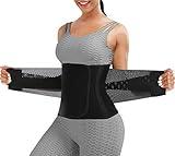 Waist Trainer Belt for Women - Waist Trimmer Ab Belt - Tummy Control Body Shaper(Black,X-Large)