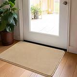 HOMORE 2x3 Small Beige Rug, Soft Memory Foam Rugs for College Dorm, Throw Bedside Rug for Bedroom, Non Slip Washable Rugs for Indoor Entryway Entrance Kitchen