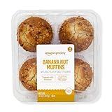 Amazon Grocery, Banana Nut Muffins, 14 Oz, 4 Ct, Frozen (Previously Fresh Brand, Packaging May Vary)