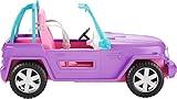 Barbie Off-Road Vehicle, Purple with Pink Seats and Rolling Wheels, 2 Seats, Gift for 3 to 7 Year Olds