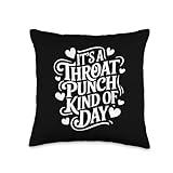 Punch Sarcastic Funny Edgy Attitude Graphic Typography Throw Pillow