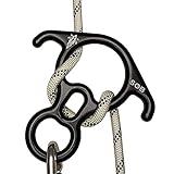 SOB Rescue Figure 8 Descender Belaying 40KN Bent Ear Belay Device Rock Climbing Rappelling Gear Aluminum Magnesium Alloy