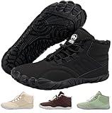 Hike Footwear Caspar Pro HF - Non-Slip and Comfortable Winter Barefoot Shoes Provide Warmth and Support, Walking Boots for Women Men Unisex Black