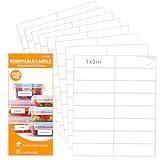 Joyberg 1120 PCS Removable Freezer Labels for Organizing, 1”x3” Frozen Food Labels Stickers, Tear-Resistant No Residue Blank Sticker Labels to Write On, Removable Labels for Food Containers
