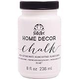 FolkArt Home Decor Chalk Furniture & Craft Acrylic Paint in Assorted Colors, 8 ounce, Cottage White