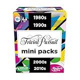 GAMES (EXCL. MONOPOLY) Trivial Pursuit Mini Packs Multipack, Fun Trivia Questions for Adults and Teens Ages 16+, Includes 4 Game Featuring 4 Decades