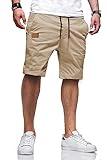 JMIERR Mens Athletic Shorts Casual Cotton Drawstring Summer Beach Twill Chino Dress Golf Travel Essentials Workout Gym Running Basketball Shorts, L, S1 Khaki 2