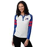 FOCO womens Nfl Team Logo Ladies Fashion Long Sleeve Henley Shirt, Big Logo, Medium US