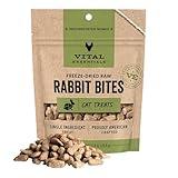 Vital Essentials Rabbit Bites Cat Treats, 0.9 oz | Freeze-Dried Raw | Single Protein | Grain Free, Gluten Free, Filler Free