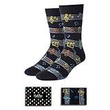 Music Gifts for Men - Music Note Gifts for Teachers Lovers Teens, Piano Guitar Socks for Players Musicians