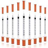 U-100 Syringes with Needle - 30G 5/16" (8mm) 1ml/cc Disposable Syringe, Individual Wrapped, 30PACK