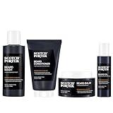 Scotch Porter Beard Kit – Cleanse, Moisturize, Soothe & Style Coarse, Dry Facial Hair for a Fuller/Healthier-Looking Beard – Includes Wash, Conditioner, Oil & Balm