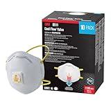3M N95 Respirator 8511, 10 Pack, NIOSH-APPROVED N95, Features 3M COOL FLOW Exhalation Valve, Relief From Dusts & Certain Particles During Sanding, Pollen, Mold Spores, Dust Particles (8511DB1-A-PS)