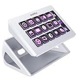 SOOMFON Stream Controller Stream Control Deck with 15 LCD Macro Keys Customizable for Content Creators Streaming Gaming to Trigger Actions in OBS, YouTube, Twitch and More, Compatible with PC & MAC
