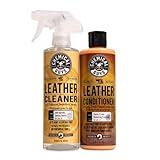 Chemical Guys Leather Cleaner and Conditioner Kit - 2 Bottles (16 oz Each) Safely Cleans and Conditions Leather Car Interiors, Furniture, Shoes, Boots, Bags, Apparel, and More