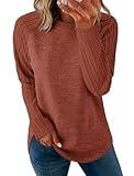 Sampeel Womens Fall Fashion 2025 Long Sleeve Tunic Tops Trendy Clothing Dressy Teacher Outfits Caramel M