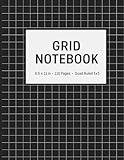 GRID NOTEBOOK: "8.5 x 11 in -110 pages- Quad Ruler 5x5