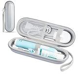 TYSORETY Toothbrush Travel Case for Oral B/Oral-B Pro 1000 1500 5000 7000 & Philips Sonicare 4100 1100 5300 5100 6100/iO Electric Toothbrush, Hard Protective Storage Bag (Silver-2)
