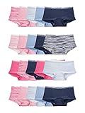 Fruit of the Loom Girls' Cotton Boyshort Underwear, 20 Pack-Fashion Assorted, 6