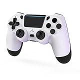 MOVONE Wireless Controller for PS4,Dual Vibration Game Joystick/Motion Sensing/Touchpad/Speaker/3.5mm Headphone,Compatible with PS4/Slim/Pro Console/PC(white+black)