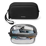 tomtoc Electronic Organizer Travel Case, Water Resistant Dual Compartment Tech Pouch Cable Organization Storage Bag for Charger, Cord, Phone, Hard Drive, Power Bank, Accessories Travel Essentials