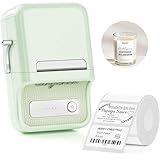 NIIMBOT B21 Label Printer,Bluetooth Thermal Label Maker,Ideal for Home Organization,Business,Ofice,50x30mm Labels,230Pcs(Mint Green)
